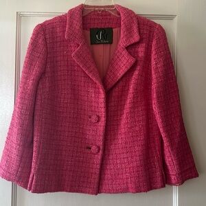 Vintage ‘Jon Robert’ Tweed Boucle Women’s Jacket Pink!